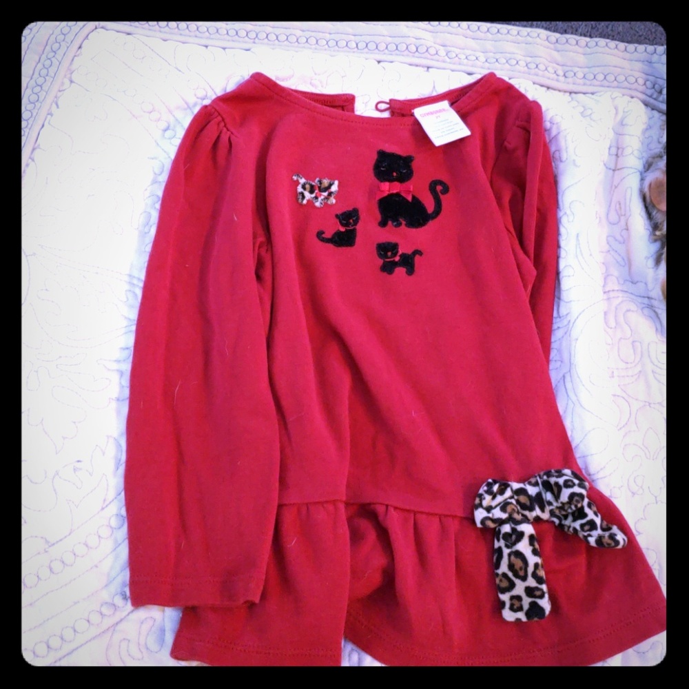 2T Girls Cat shirt. EUC